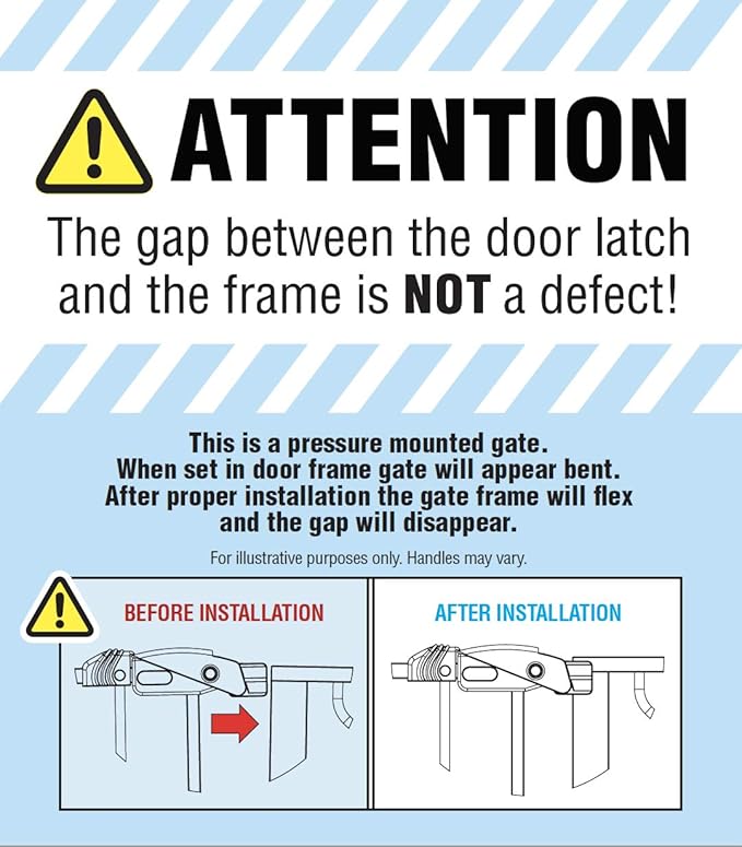 Regalo Safety 36" Extra Tall Baby Safety Gate for Doorways & Bottom of Stairs, Pressure Mount, for 6-24 Months, Toddlers & Pets, Tested & Safe for 30 Years, American Designed, American Owned