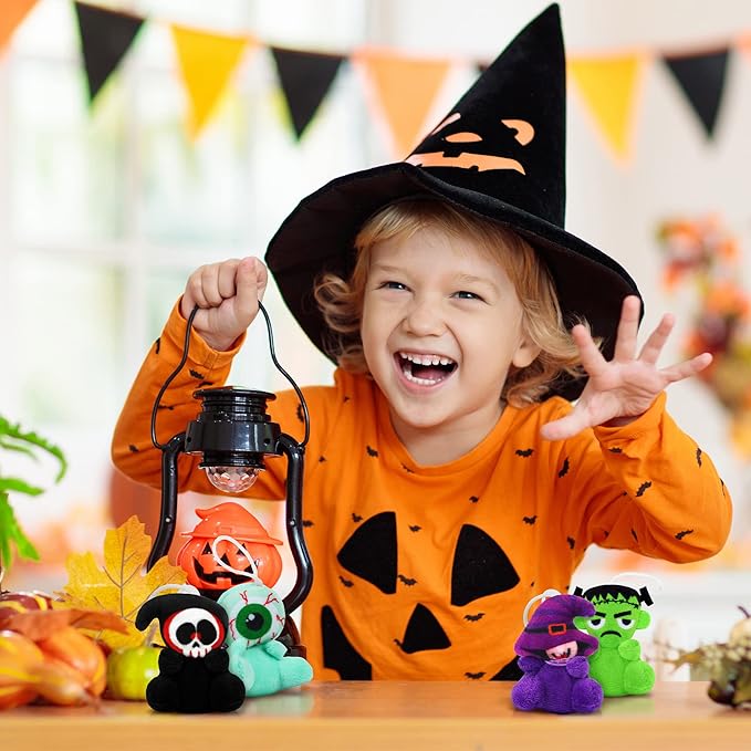 Fovths 24 Mini Characters Toy - 2.4 Inch Plush for Halloween Goodie Bag Party Favors Trick or Treat Gift