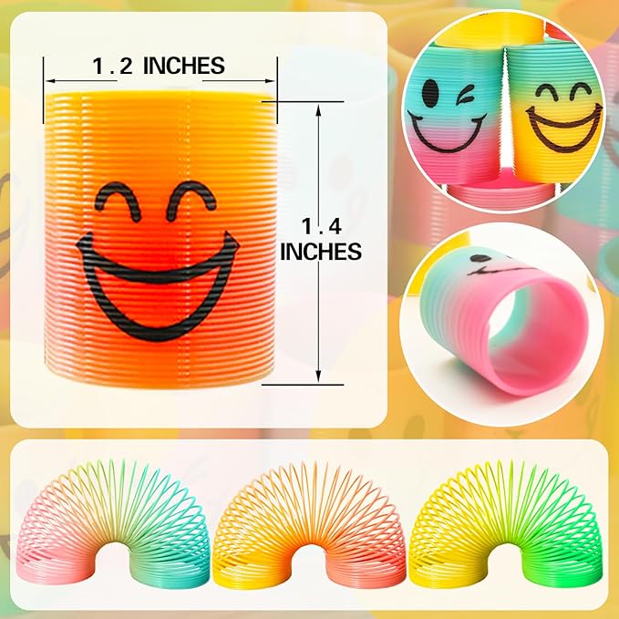 84 Pack Mini Spring Party Favors Toys Magic Fidget Stress Coil for Favor Carnival Prize Birthday Goodie Bag Stuffers for Kids Boys Girls