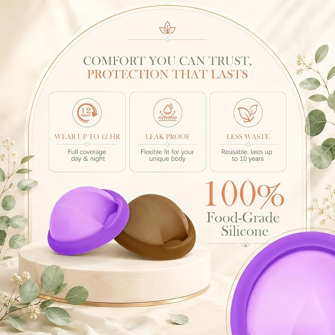 Menstrual Disc with Sterilizer- Menstrual Cup Sterilizer Steamer with 2 Soft & Reusable Period Disc, Menstrual Cups Period Cup Kit