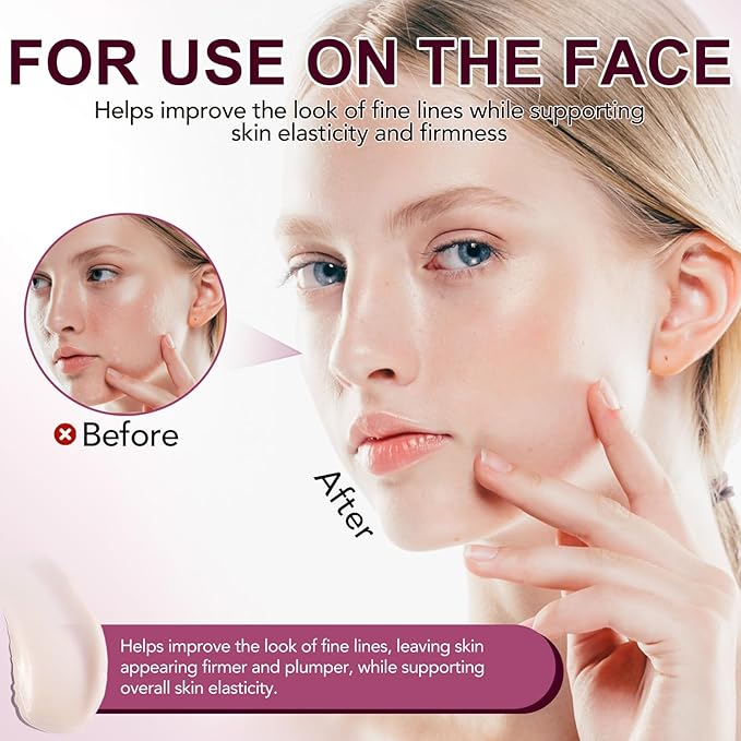 Calcium Volume Multi Balm Stick - Solid Skincare Stick with Calcium & Collagen, 72H Anti-Aging Moisturizer for Face, Neck, Décolleté to Firm Skin & Reduce Wrinkles, Portable Balm, 1PC