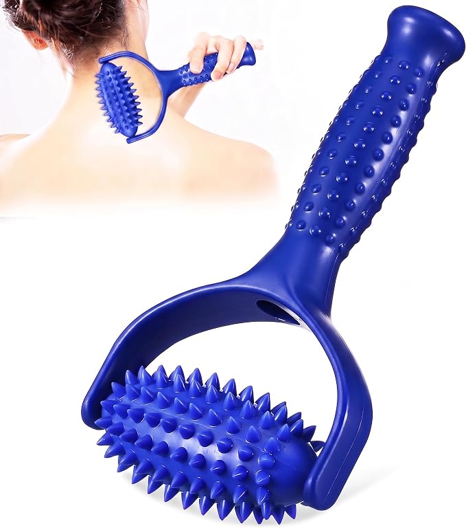Lurrose Handheld Spiky Massage Ball Roller for Deep Tissue Myofascial Release, Fascia Release Tools for Neck, Back, Leg & Deep Tissue Massage, Massage Roller for Muscle Relief and Body Relaxation