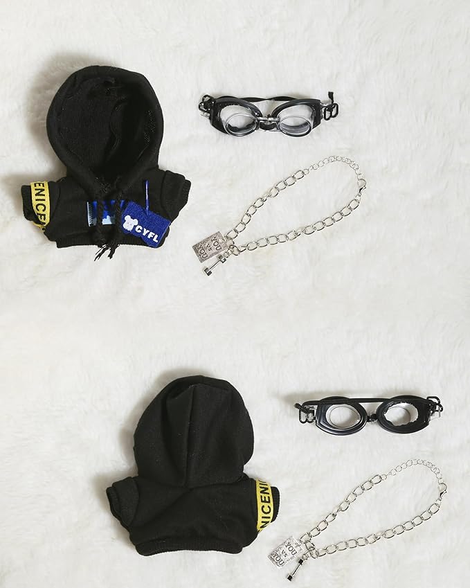 Doll Clothes for 17cm Dolls Fashion Accessories for Dress Up No Doll Black