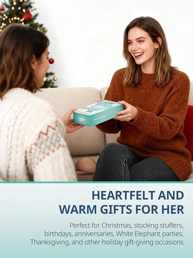 Slimpal Portable Heating Pad for Period Cramps, Electric Cordless Wearable Heat Pad for Menstrual Cramps Relief, 3 Timer Auto Off Setting, Stocking Stuffers Gifts Her Women Girl, Light Grey