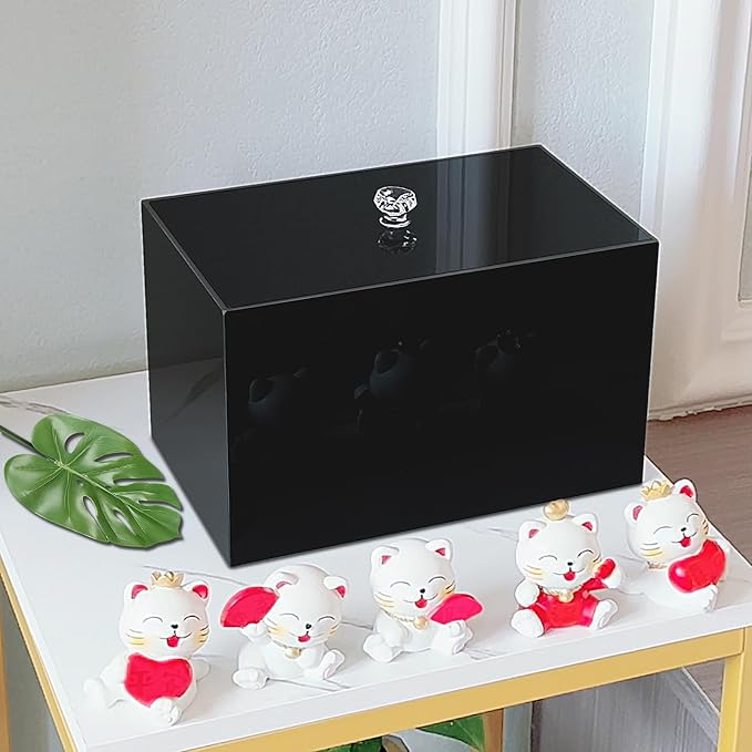 Tampon Holder Organizer for Bathroom Women Pad Container Storage Box, Black