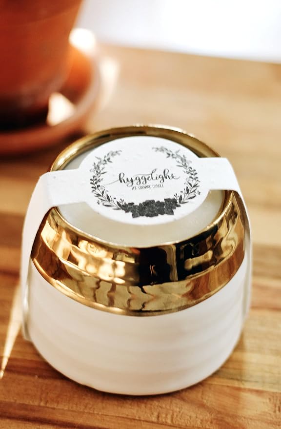 Hyggelight - The Growing Candle, Chai Scented, 10oz Ceramic Pot, Aromatherapy Candles for Home, 100% Soy, Clara