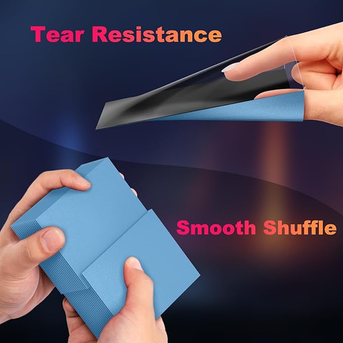 1200 Pack Card Sleeves, Matte Dual Trading Card Sleeves with Opaque Back & Smooth Shuffle, Tear Resistant Card Protectors for MTG, TCG and Game Cards (12 Colors)