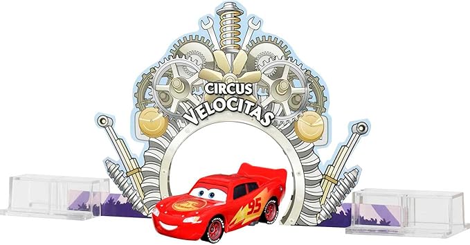 Disney Cars On The Road Showtime Story Pack with Road Trip Lightning McQueen, Mater, Circus Stunt Performer, and Biplane