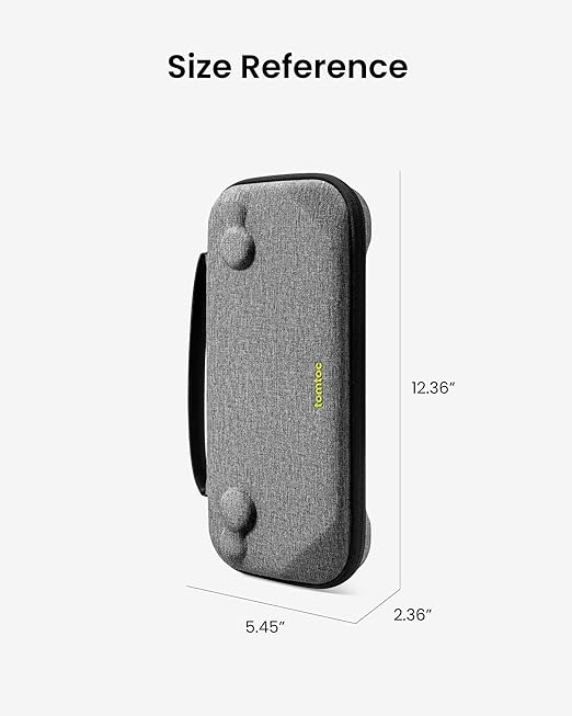 tomtoc Carrying Case Compatible with Steam Deck/OLED, Protective case, Hard Portable Travel Carrying bag for Steam Deck Console & Accessories, Shockproof, Travel friendly, Gray