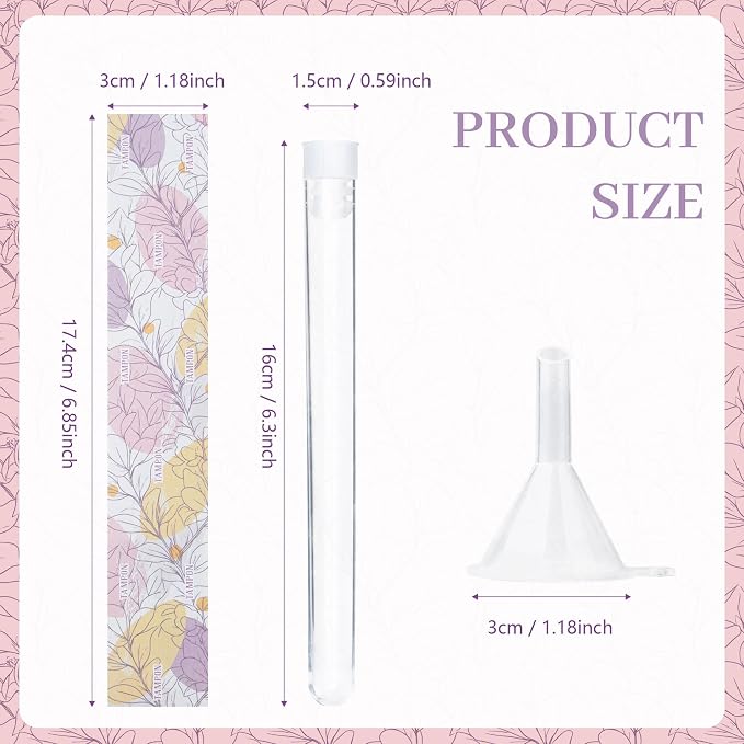 39 PCS Tampon Tube for Women, Plastic Tube for Juice with Funnel and Spout for Cruise Concert Sports Events-Yellow