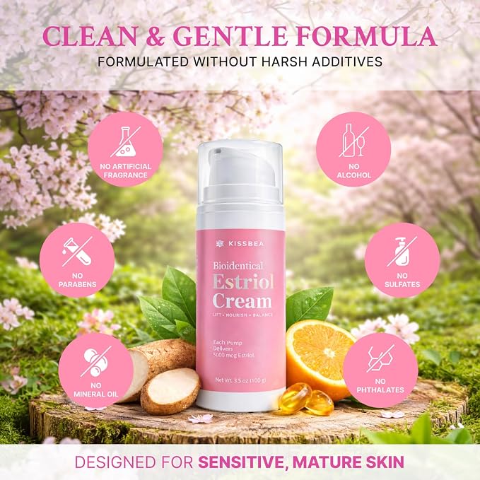 Bioidentical Estrogen Cream for Women with E3 - Menopause Skin Support Body Moisturizer with B5, Wild Yam, Vitamin C & CoQ10, 2 Pack Up to 200 Pumps Total