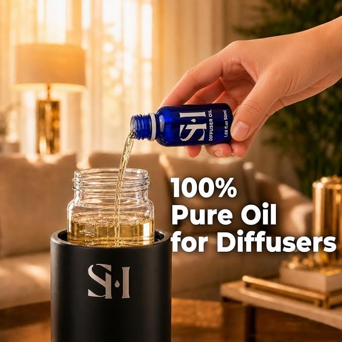 Sandalwood SW08 Hotel Scent Diffuser Oil | 1.69 Fl oz (50 ml) - Waterless Diffuser Oil Refill & Highly Concentrated Fragrance Oil, Diffuser Oil Scents Luxury, Hotel Oil Diffuser