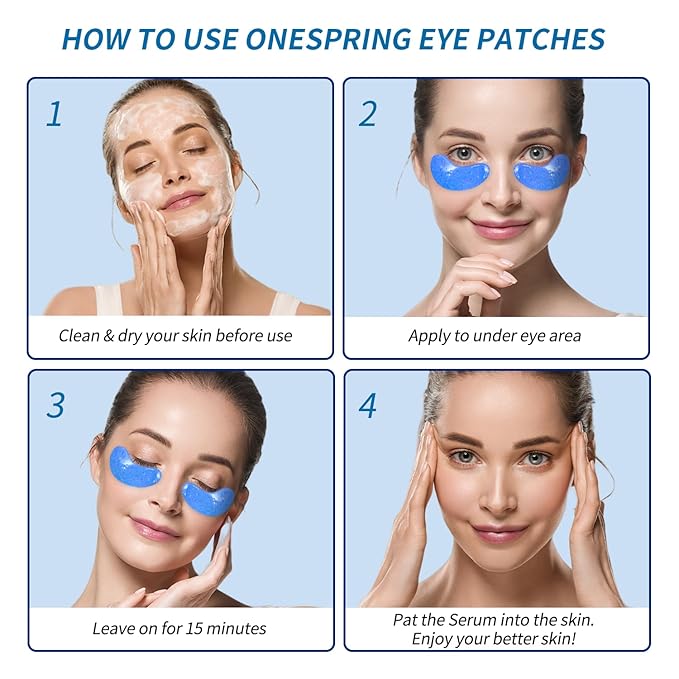 Onespring Eye Masks (48 Pairs) - Bachelorette Party Favors, Collagen Under Eye Patches for Puffy Eyes, Fine Lines and Dark Circles, Spa Party, Bridesmaid, Birthday Gift for Her