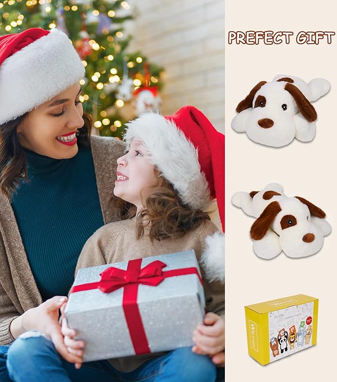 Weighted Dog Stuffed Animals 5 lbs, 24in Large Weighted Dog Plush for Kids Adults Boys Girl, Cute Plushies Soft Pillow Toy for Christmas, Birthday Gifts