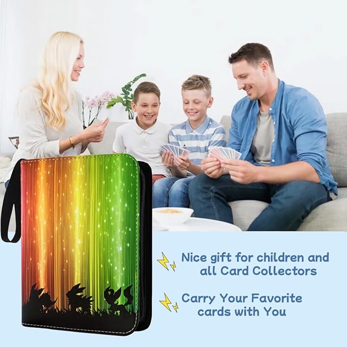 Card Binder 9 Pocket,900 Pockets Trading Card Binders Holder Collector Album Book with Zipper and 50 Removable Sleeves,Compatible with Game Sport Cards