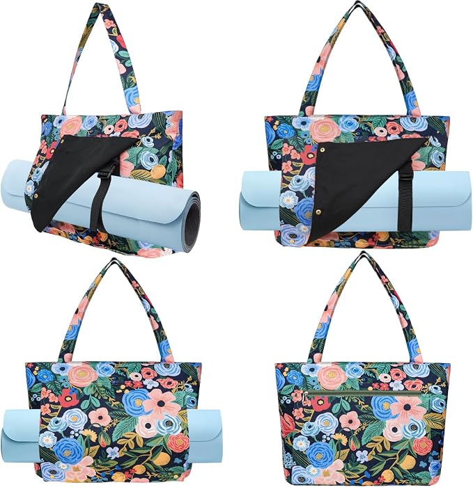 Yoga Mat Bag Yoga Bags and Carriers Fits All Your Stuff Yoga Tote Bag with Zipper Pocket Yoga Mat Carrier Pilates Bag Take in Out Mat Easily