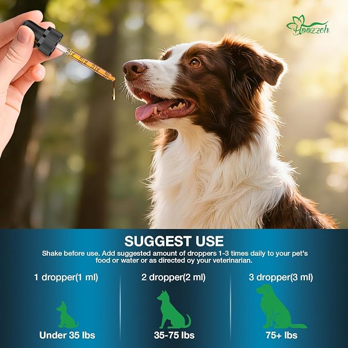 Yeast Infection Treatment for Dogs,Dog Ear Infection Treatment,Itchy Ear,Skin,Paws&Relief-Reduces Inflammation&Relieves Irritation,Dog Supplement Drops with Multivitamins Probiotics,60ml(1 Pack)