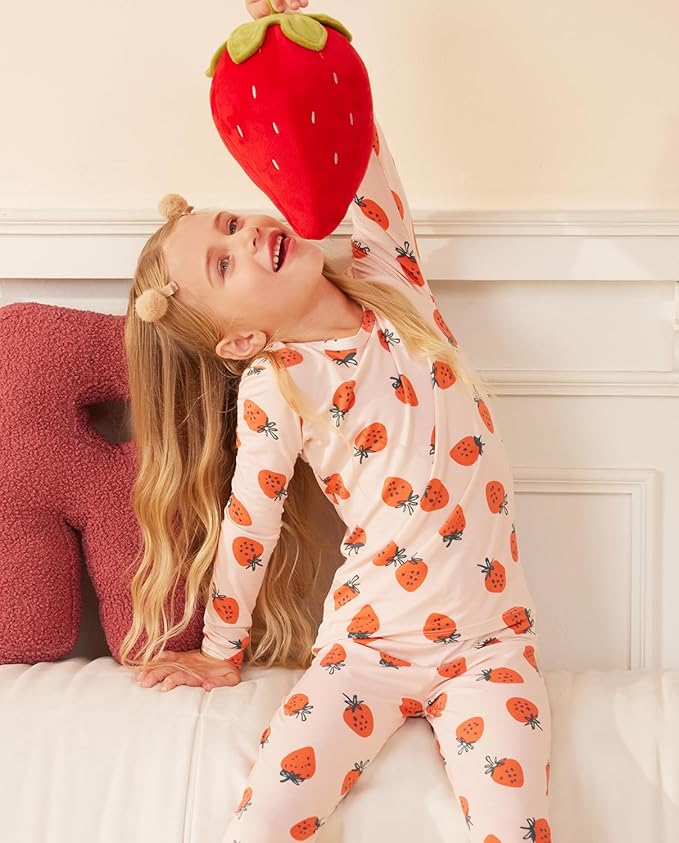 Bamboo Viscose Toddler Girls Kids Pajamas Unicorn Mermaid Pjs Long Sleeve Snug fit 12M-8Y 2pcs Soft Jammies