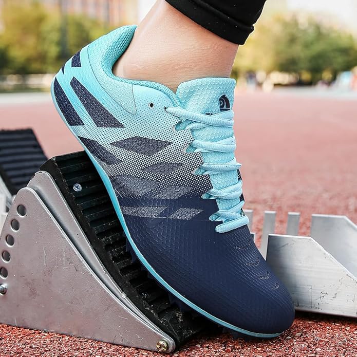 Men Women Kids Track and Field Shoes Professional 8 Spikes Running Racing Sneakers Breathable Lightweight Sprinting Shoes