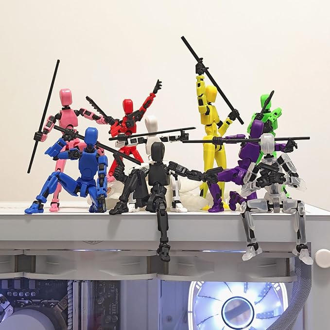 T13 Action Figure Set, 10PCS Robot 3D Printed Toys Lucky Titan 13 Action Figure with Multiple Accessories, Dummy 13 Multi-Jointed Movable, Gifts for Boys and Girls (Assembly Completed)