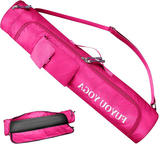 Upgrade Yoga Mat Bag, Waterproof Yoga Gym Bag Tote Bag with Adjustable Strap, Multi-Pockets Yoga Mat Carrier for Gym, Fitness