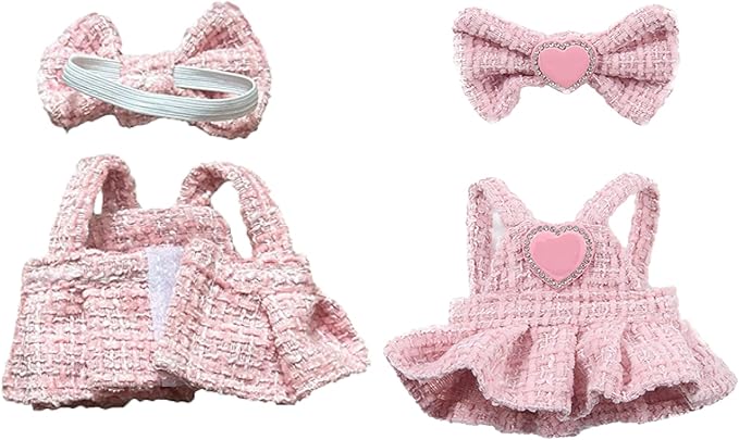17 cm Doll Clothes - 6.7 Inches Cute Dolls Dress -17cm/15cm Dolls Outfit Set,Fashion Accessories Outfits, Luxury Chic Doll Clothes & Style Bundle,Gifts for Lovers(Style E)