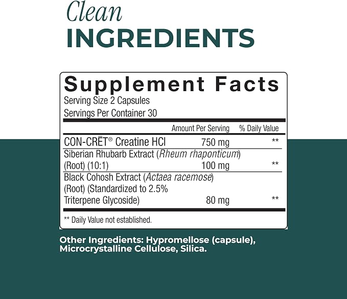 pH-D Feminine Health Creatine Menopause Relief, Brain Fog, Hot Flash, and Dryness Management, Menopause Pills (60 ct)