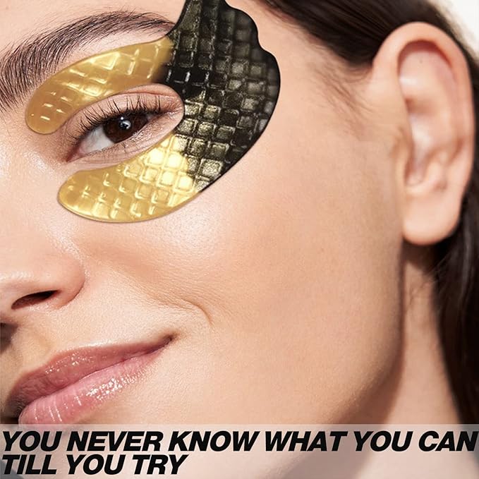 ICANdOIT 24K Gold Eye Mask For Dark Circles&Puffiness,Anti-Aging,Anti-Wrinkle With Hyaluronic Acid and Collagen,Eye Zone Care Eye Patches for All Skin Types,35Pairs