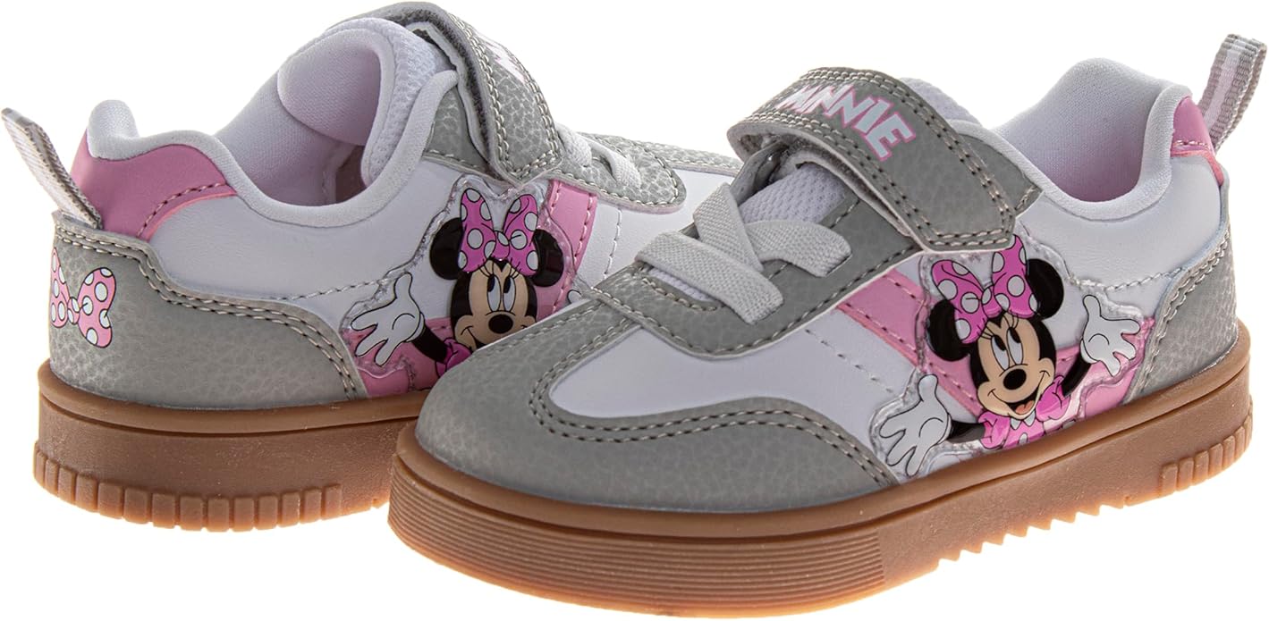 Girls Kids Casual Character Shoes Princess Frozen Minnie Mouse Paw Patrol Moana Lilo Stitch Abby Elmo Sneakers for Girls Size 6-10 Toddler / 11-12 Little Kids