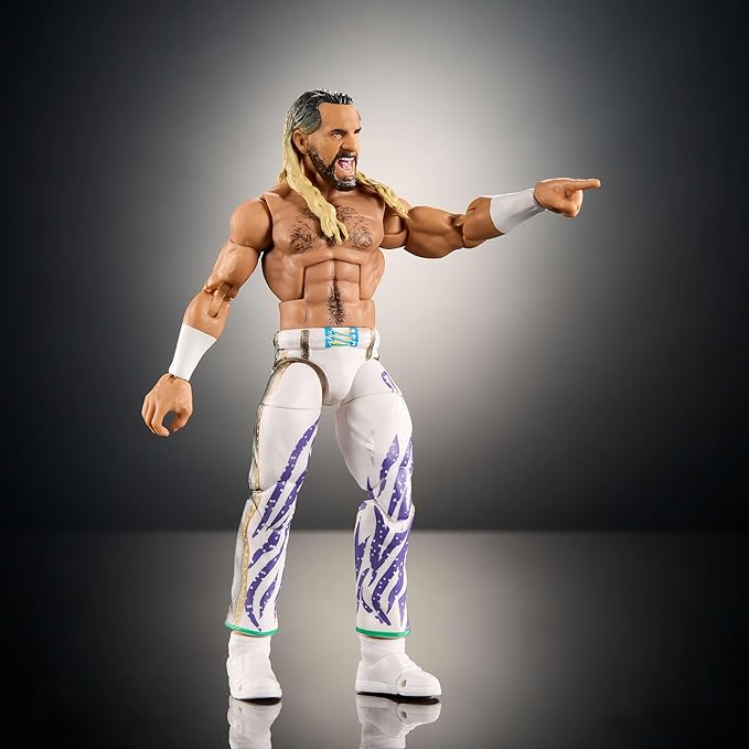 Mattel WWE Elite Action Figure & Accessories, Series #117 6-inch Collectible Seth “Freakin” Rollins with 25 Articulation Points & Swappable Hands