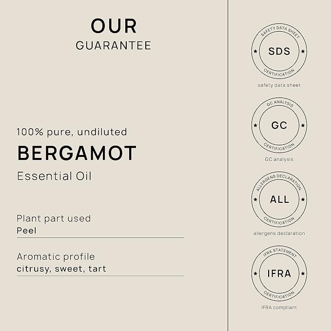 VINEVIDA Bergamot Essential Oil - Gallon Bergamot Oil Undiluted - Bulk Essential Oil for Soap Making & Candle Scents - 8 lbs