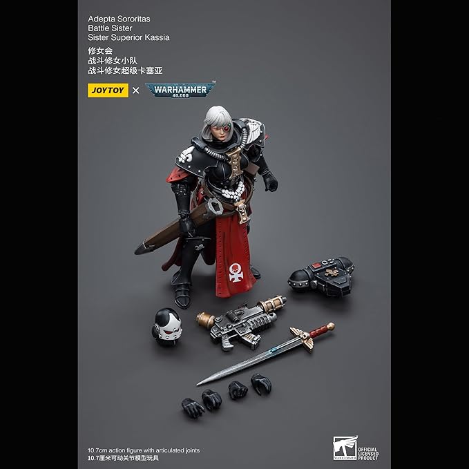 JOYTOY 1/18 Action Figures - Warhammer 40,000 Adepta Sororitas Battle Sister - 5PCS/4‘’,Classic Character,Collectible,Age 15 and Above