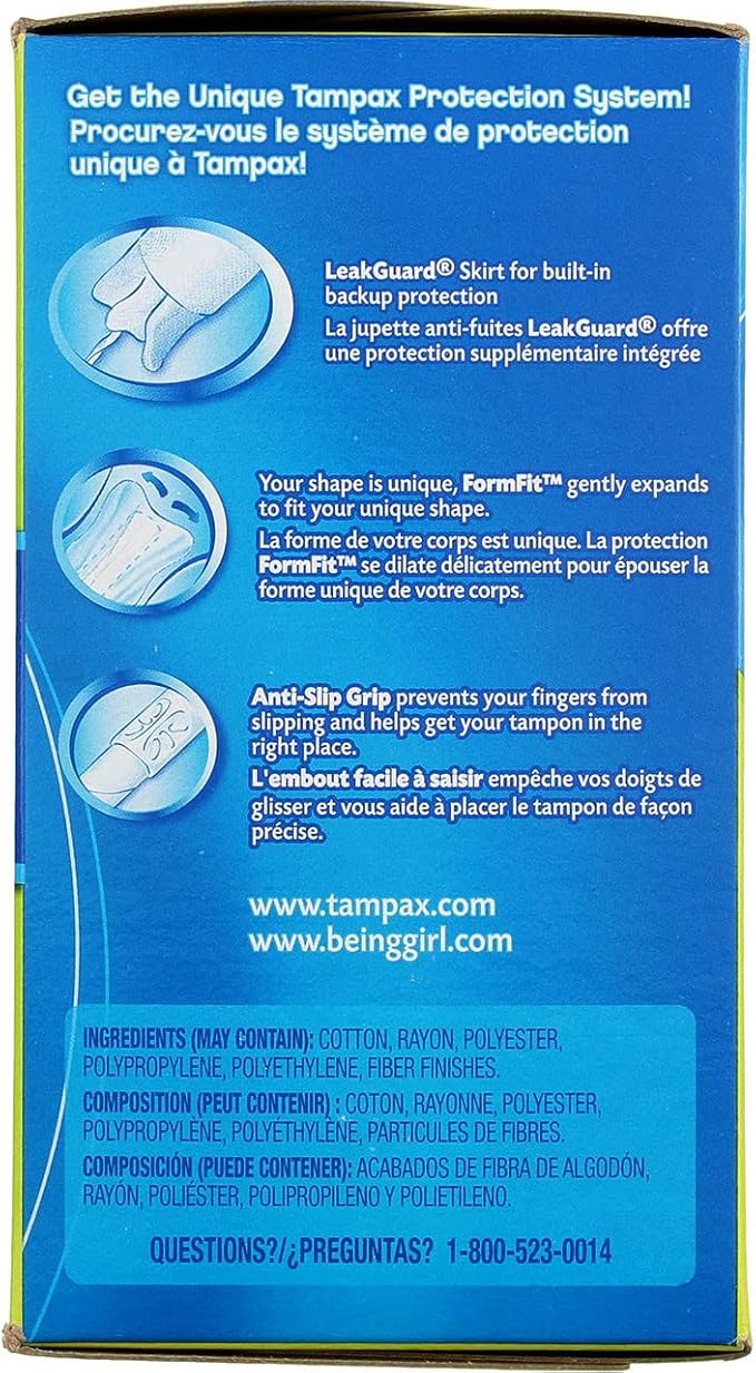 Tampax Cardboard Applicator Tampons, Super Absorbency 40 ea (Pack of 3)