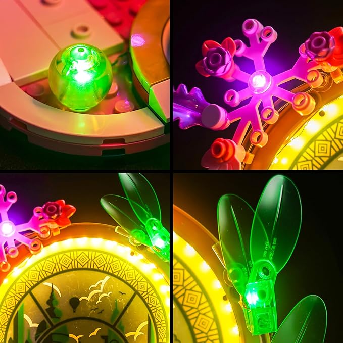 BrickBling LED Lighting Kit Compatible with Lego Wicked Elphaba & Glinda Figures, Creative Light Compatible with Lego 75682-Lights Only, Not Come with Model
