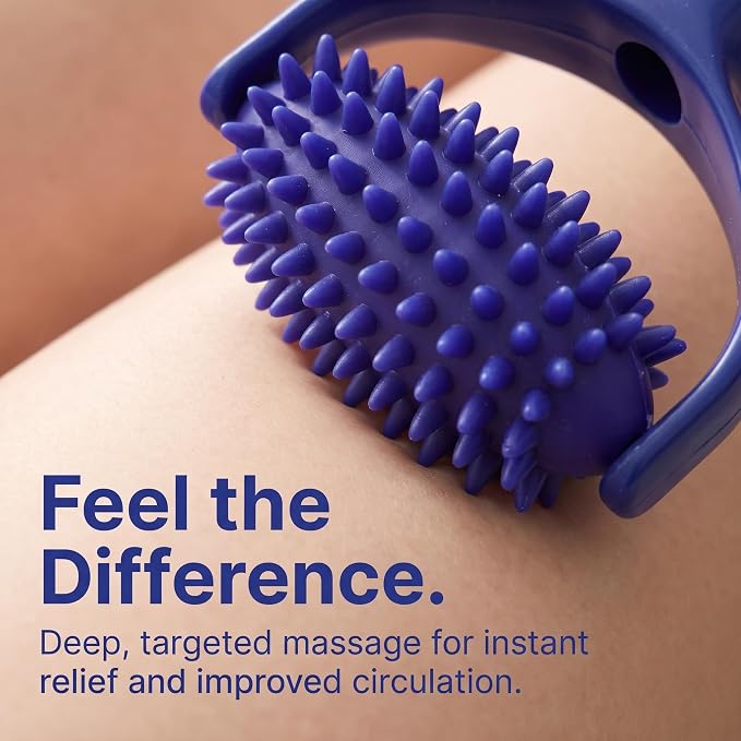 Lurrose Handheld Spiky Massage Ball Roller for Deep Tissue Myofascial Release, Fascia Release Tools for Neck, Back, Leg & Deep Tissue Massage, Massage Roller for Muscle Relief and Body Relaxation