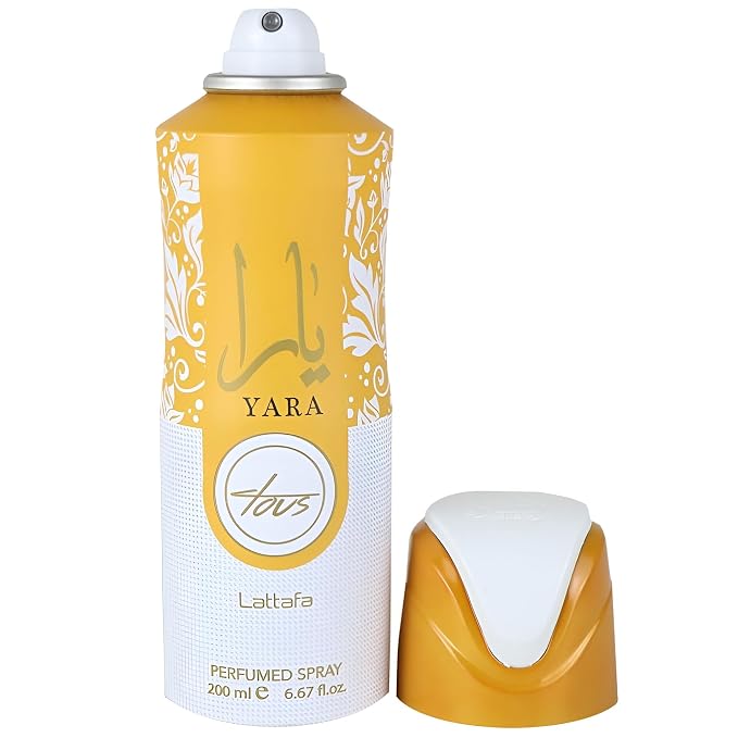 Lattafa Yara Tous – Fruity, Tropical, Gourmand, Musky – Perfumed Deodorant Spray for Women, 6.67 Ounce / 200 ml