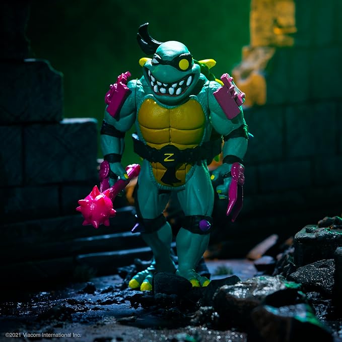 Super7 Teenage Mutant Ninja Turtles Slash - 3.75" TMNT Action Figure with Accessories Classic Cartoon Collectibles