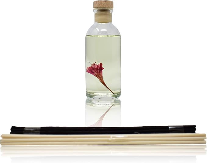 Urban Naturals Honeysuckle & Jasmine Reed Diffuser Oil Scented Sticks Set– Hyacinth, Cassis, Neroli & Geranium | Long Lasting Air Freshener for the Bedroom, Bathroom or Office | Made in the USA