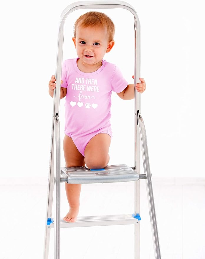 AW Fashions And Then There Were Four Baby Bodysuit Cute Newborn Boy Outfit Funny Baby Romper Girl Clothes