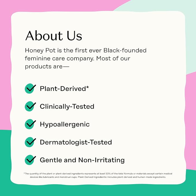 The Honey Pot Company - Herbal Sanitary Pads for Women - Heavy Flow Overnight w/Wings - Infused w/Essential Oils for Cooling Effect & Organic Cotton Cover - Feminine Care - 11 ct