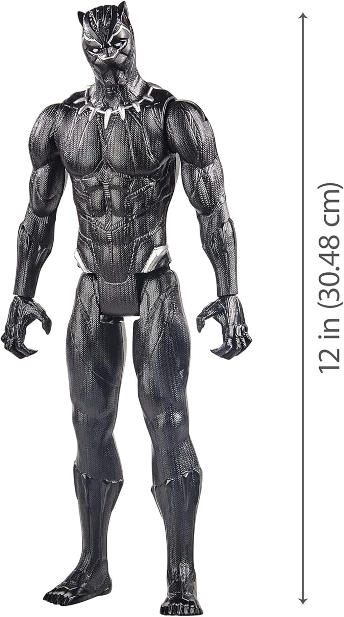 Marvel Avengers Titan Hero Series Black Panther Action Figure, 12-Inch Toy, Inspired by Marvel Universe, for Kids Ages 4 and Up