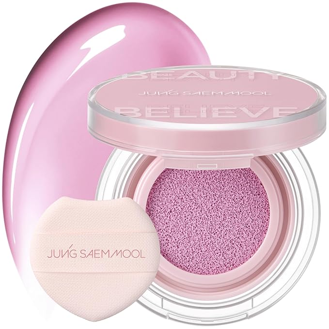 JUNG SAEM MOOL Artist Cushion Blush | Easy to Blend with Puff, Buildable Liquid Blush for Cheeks with a Dewy & Natural Finish, Korean Makeup (Bubbly Pink)