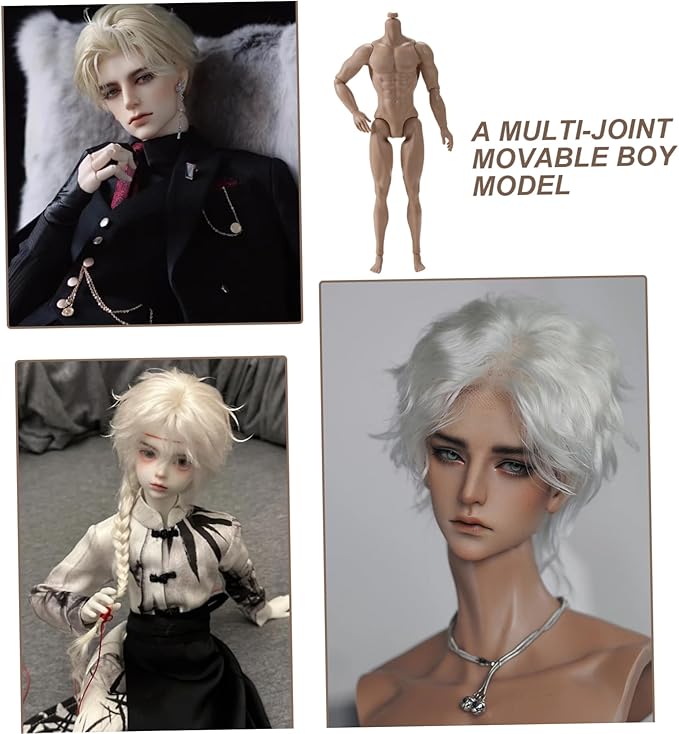 Action Figure Body, 1/6 Scale Action Figure, 6" Multi Jointed Movable Male Muscular Body for Display Collection, Light Brown