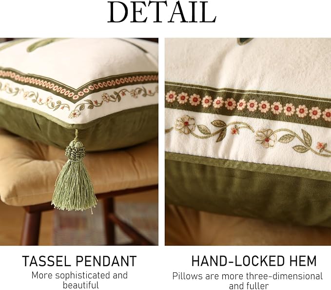 Designer Vintage French Velvet Throw Pillow Cover,18"x18"-Grace C | Pillow Cover,Concealed Zipper Design,Dragonfly Pattern,Sofas,Bedroom,Living Room,Lounge Chairs,All Season Home Decor
