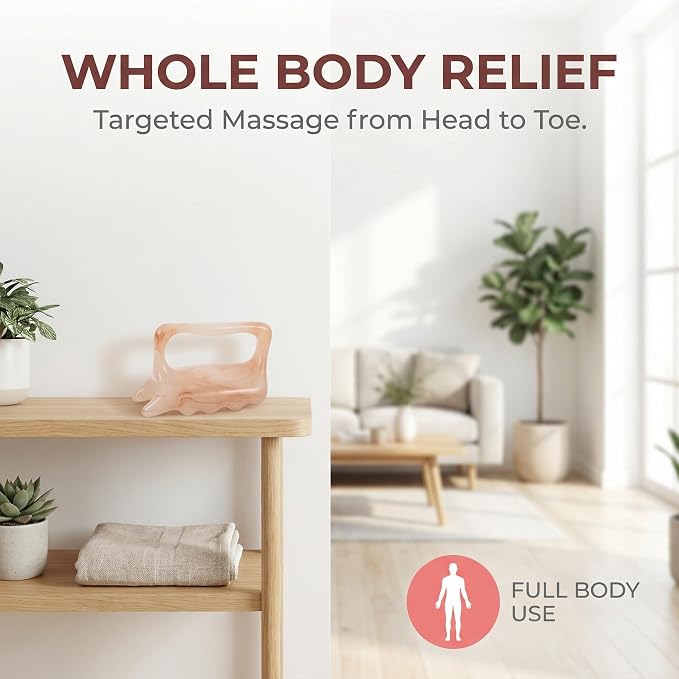 FOMIYES Handheld Pressure Point Massage Tool, Double Push Resin Full Body Manual Massagers for Shoulder, Neck, Back, Limbs, and Scalp Massage Tool Scraping Traditional Therapy
