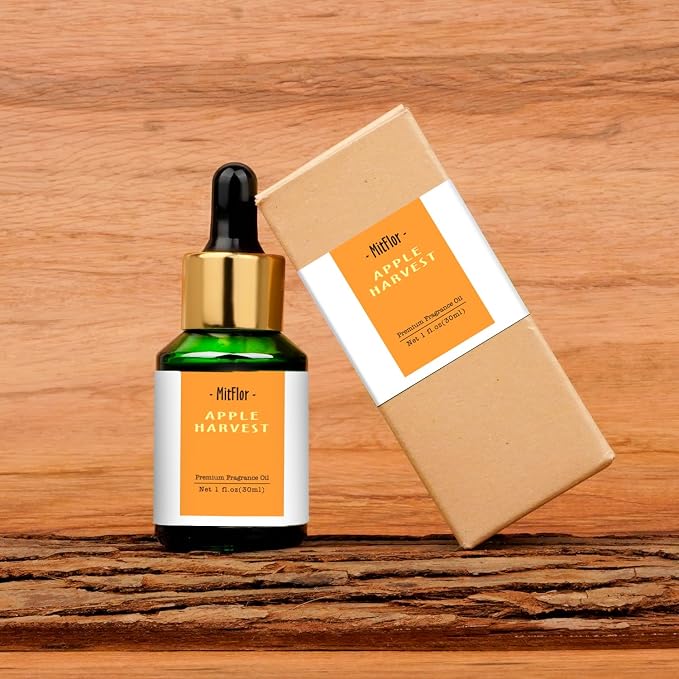 Apple Harvest Fragrance Oil, MitFlor 30ml Premium Fragrance Oil for Diffuser for Home, Soap & Candle Making Scents, Fruit Aromatherapy Diffuser Scents, Crisp and Inviting Scent