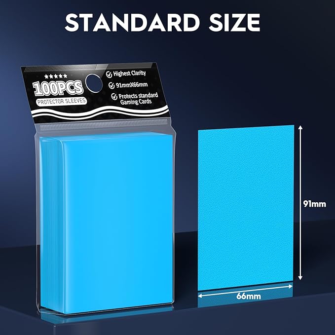 500ct Trading Card Sleeve Perfect Fit MTG Card Sleeves Sports Card Protector for Photocard, Standard TCG Cards Sleeve Fit for Magic Baseball Card 66 * 91 mm