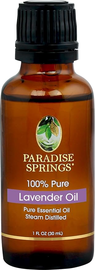 Paradise Springs Lavender Essential Oil 1 fl oz (30ml) | 100% Pure & Natural Lavender Oil for Aromatherapy, Diffusers, Humidifiers, Massage & Home Fragrance