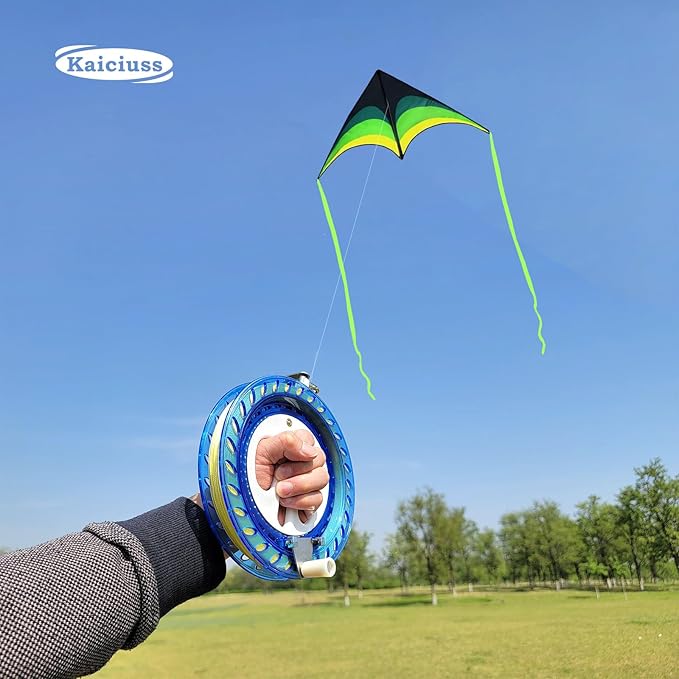 Delta Kite for Kids & Adults - Easy to Fly Large Single Line Beach Kite with 300ft String Handle Included, Perfect for Beginners, Teens