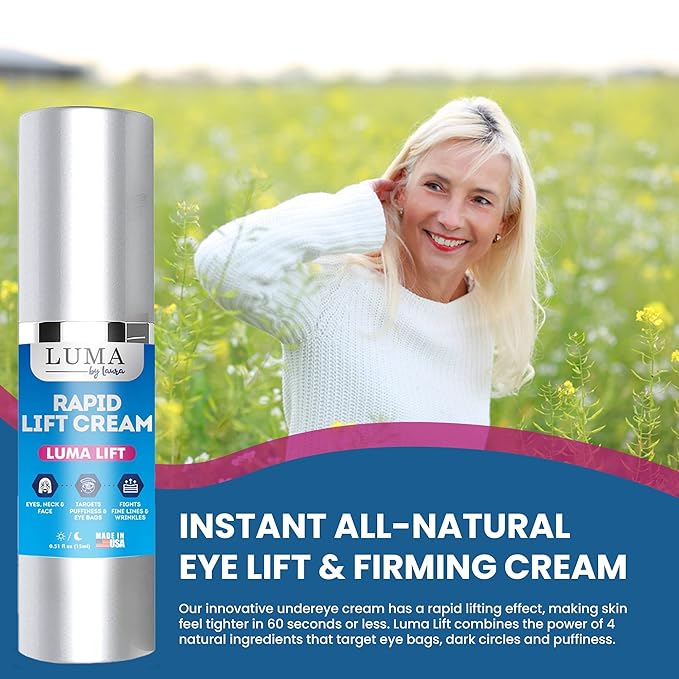 Instant Eye Cream for Dark Circles and Puffiness, Eye Bags & Anti Wrinkle Eye Cream - Plant-Based Serum with Fast-Acting Ingredients - Tightens and Sculpts Skin - Made in USA - 0.5 fl oz